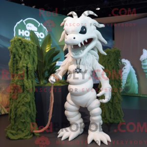 White Hydra mascot costume...
