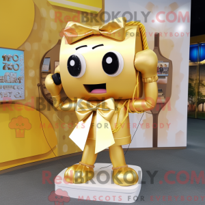 Gold Phone-maskotdraktfigur...