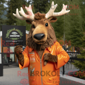 Orange Irish Elk mascot...