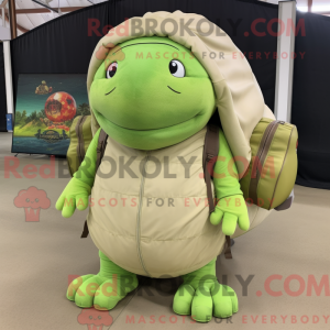 Lime Green Glyptodon mascot...