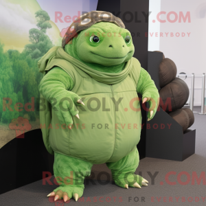 Lime Green Glyptodon mascot...