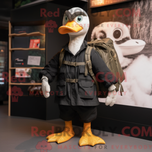 Black Goose mascot costume...