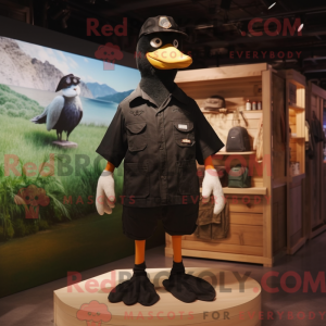 Black Goose mascot costume...