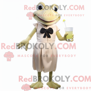 Beige Frog maskot kostume...
