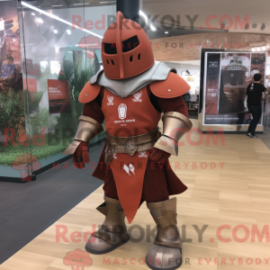 Rust Medieval Knight mascot...