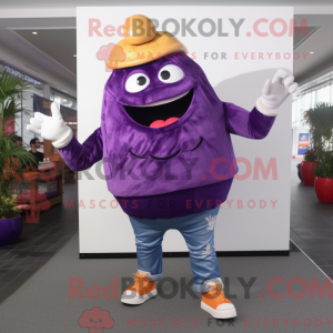 Purple Burgers mascot...