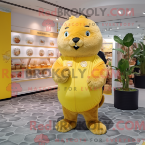 Lemon Yellow Beaver mascot...