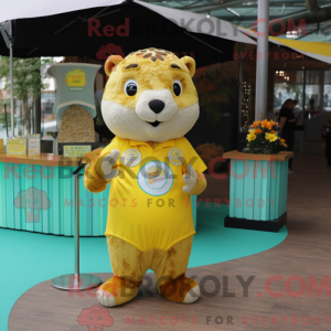 Lemon Yellow Beaver mascot...