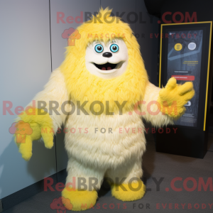 Lemon Yellow Yeti mascot...