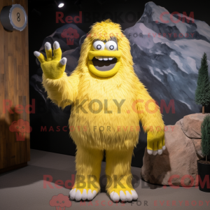 Lemon Yellow Yeti mascot...