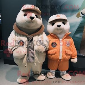 Peach Seal mascot costume...