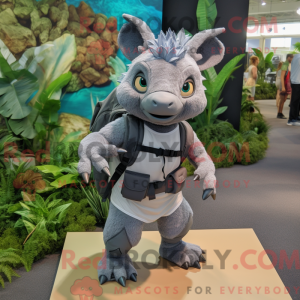 Gray Chupacabra mascot...