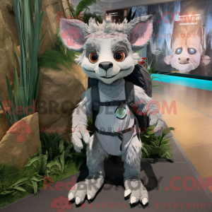 Grå Chupacabra maskot...