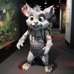 Grå Chupacabra maskot...