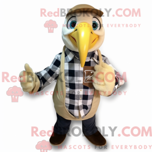 Beige Toucan mascot costume...