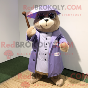 Lavendel oter maskot drakt...