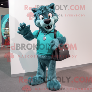 Teal Werewolf mascot...