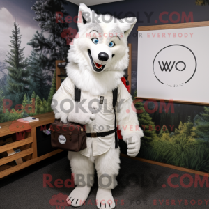 White Say Wolf mascot...