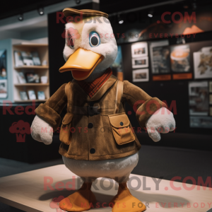 Brown Geese mascot costume...