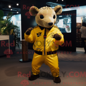 Yellow Tapir mascot costume...