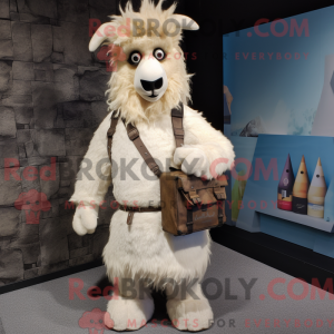 Creme lama maskot kostume...