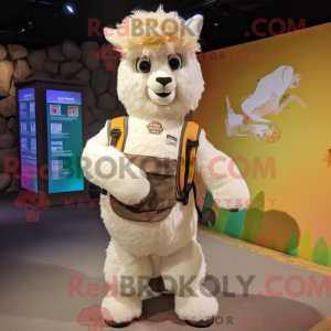 Creme lama maskot kostume...