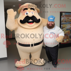 Tan Strongman mascot...