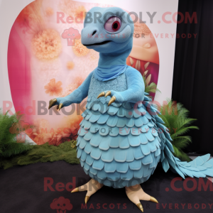 Sky Blue Pangolin mascot...