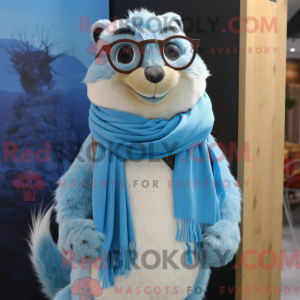 Sky Blue Marmot mascot...