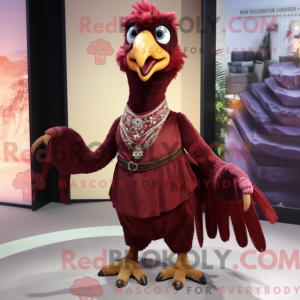 Maroon Archeopteryx maskot...