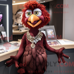 Maroon Archeopteryx maskot...