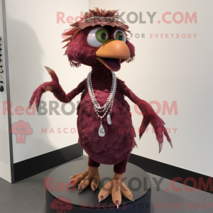 Maroon Archeopteryx maskot...