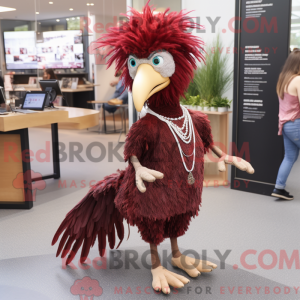 Maroon Archeopteryx mascot...