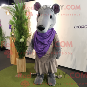 Lavendel Tapir maskot...