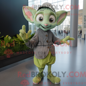 Olive Elf mascot costume...