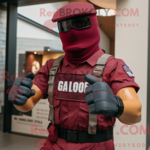 Maroon Gi Joe máscara de...