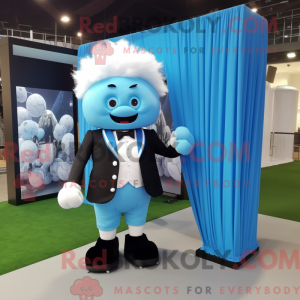 Sky Blue Soccer Goal mascot...
