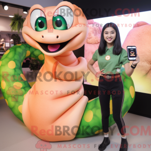 Peach Anaconda mascot...