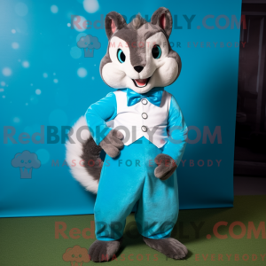 Cyan Squirrel mascot...