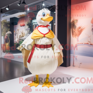Cream Muscovy Duck mascot...