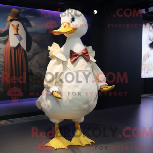 Cream Muscovy Duck mascot...