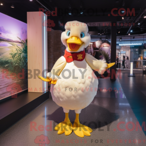 Cream Muscovy Duck mascot...