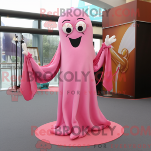 Pink Squid mascot costume...