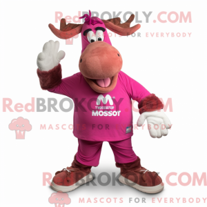 Magenta Moose mascot...