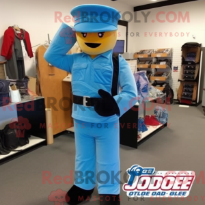 Himmelblå Gi Joe maskot...