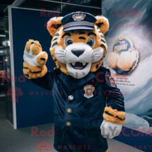 Navy Tiger maskot kostume...
