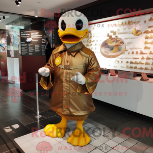 Brown Duck mascot costume...