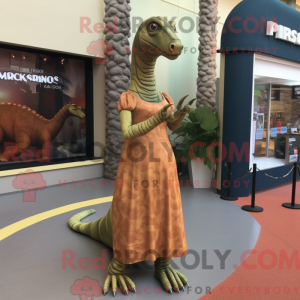 Rust Brachiosaurus maskot...