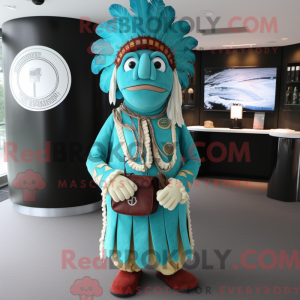 Turquoise Chief mascot...