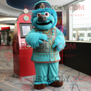 Turquoise Chief mascot...